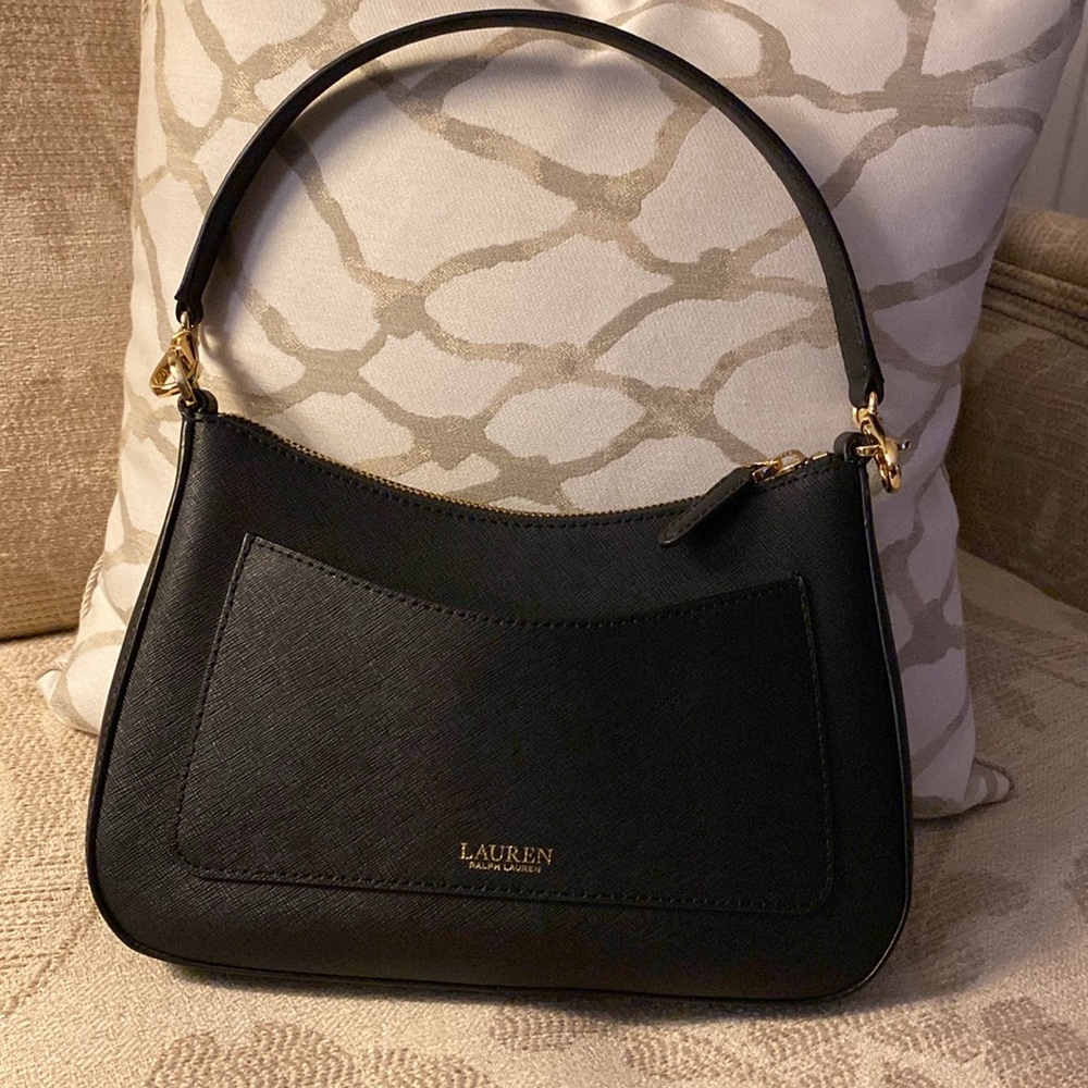 Ralph Lauren Black “Danni” Leather Hand/Crossbody Bag - Picture 4 of 5
